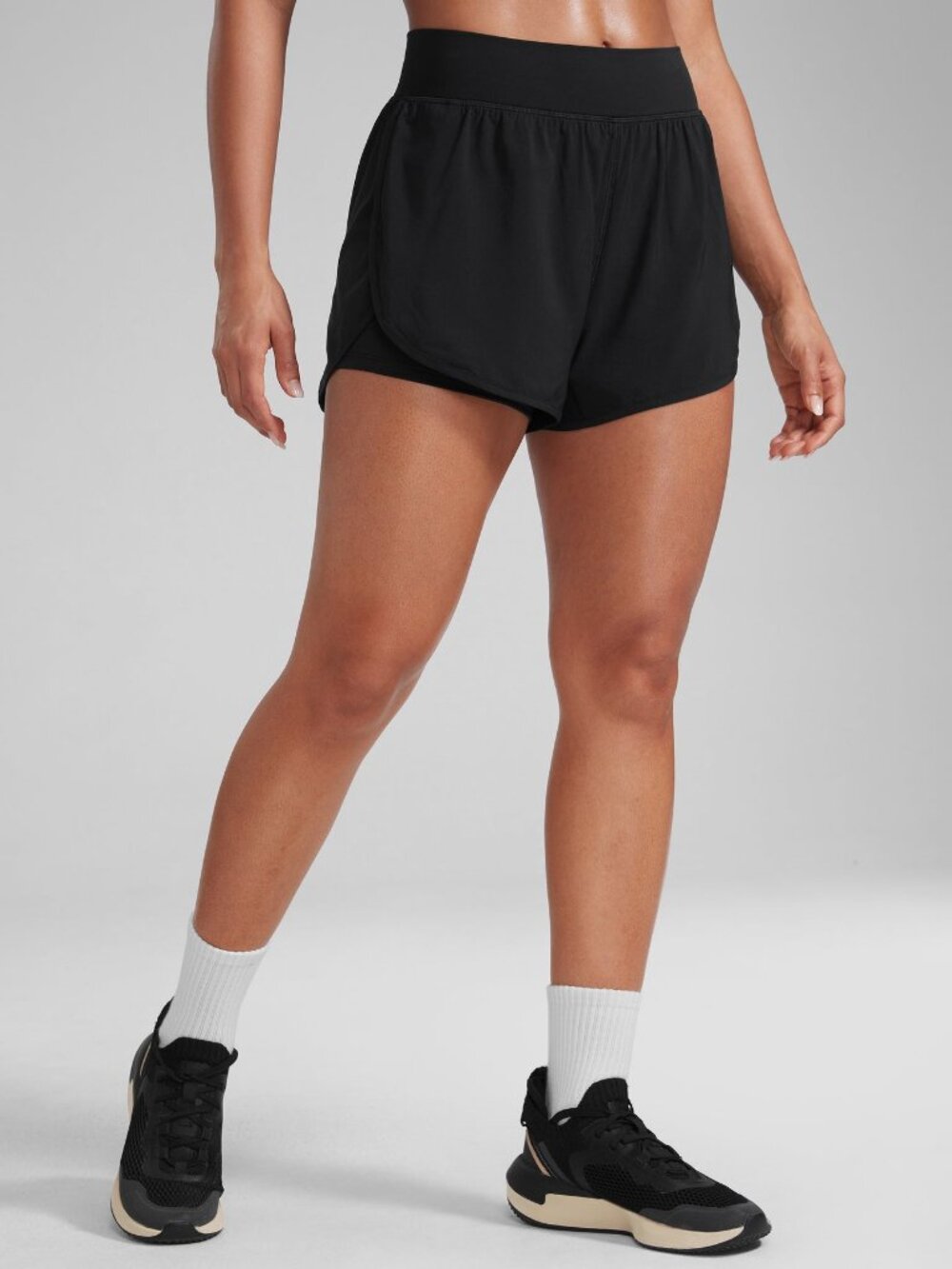 Feathery-Fit Soft 2 in 1 High Rise Shorts 3"